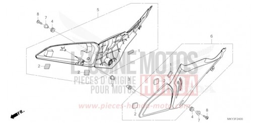 SIDE COVER CBR650RAP de 2023